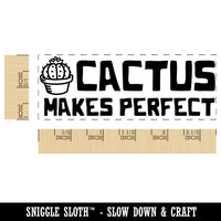 Cactus Practice Makes Perfect Teacher Student School Self-Inking Rubber Stamp Ink Stamper