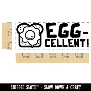 Egg-cellent Excellent Egg on Toast Teacher Student School Self-Inking Rubber Stamp Ink Stamper