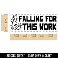 Falling for this Work Leaves Teacher Student School Self-Inking Rubber Stamp Ink Stamper
