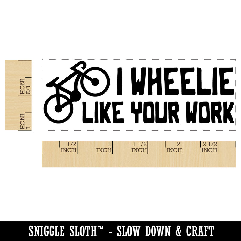 I Wheelie Really Like Your Work Bicycle Teacher Student School Self-Inking Rubber Stamp Ink Stamper