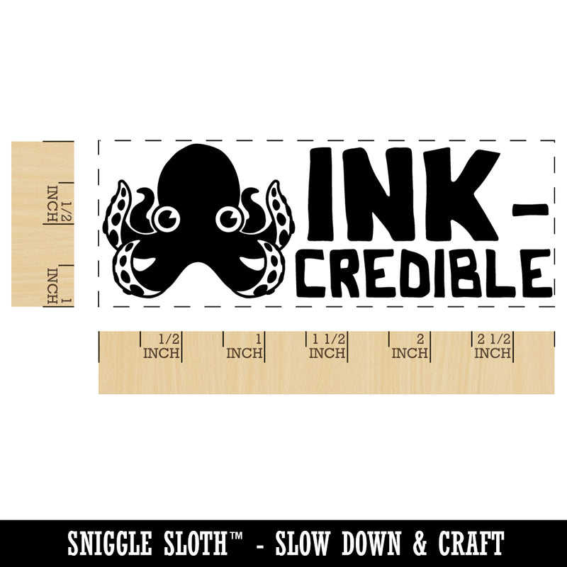 Ink-credible Incredible Octopus Teacher Student School Self-Inking Rubber Stamp Ink Stamper