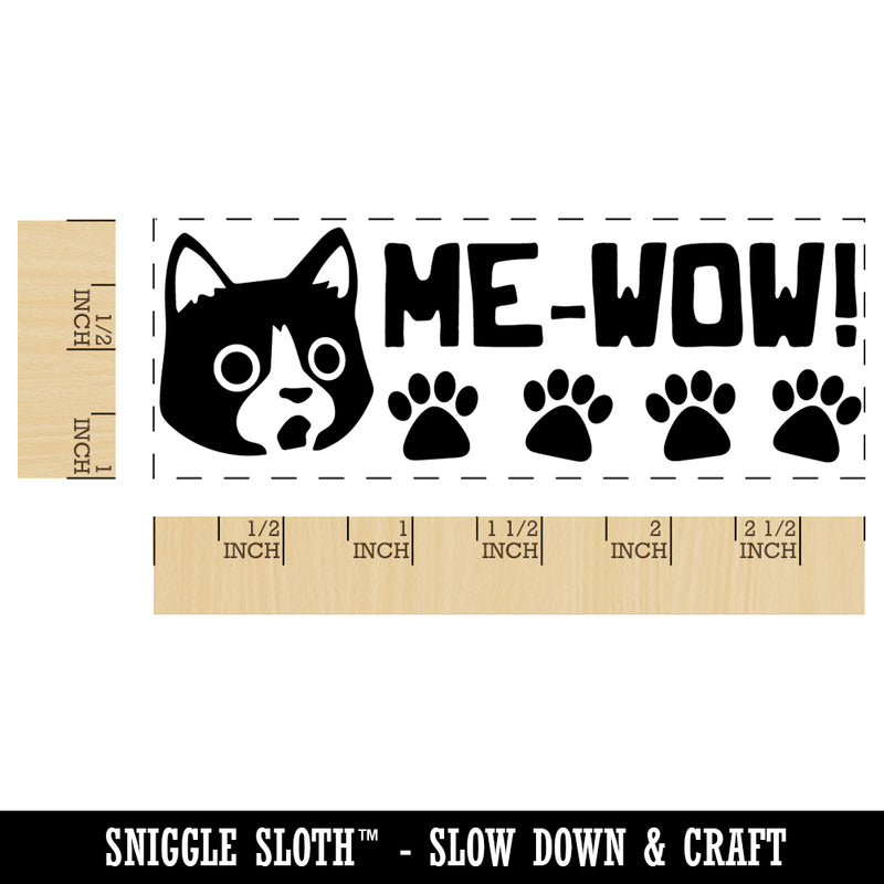 Me-wow Meow Cat Teacher Student School Self-Inking Rubber Stamp Ink Stamper