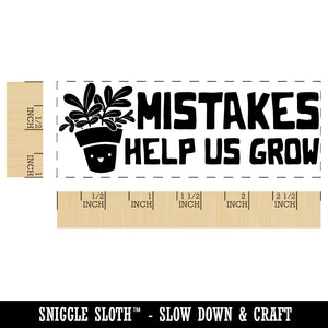 Mistakes Help Us Grow Potted Plants Teacher Student School Self-Inking Rubber Stamp Ink Stamper