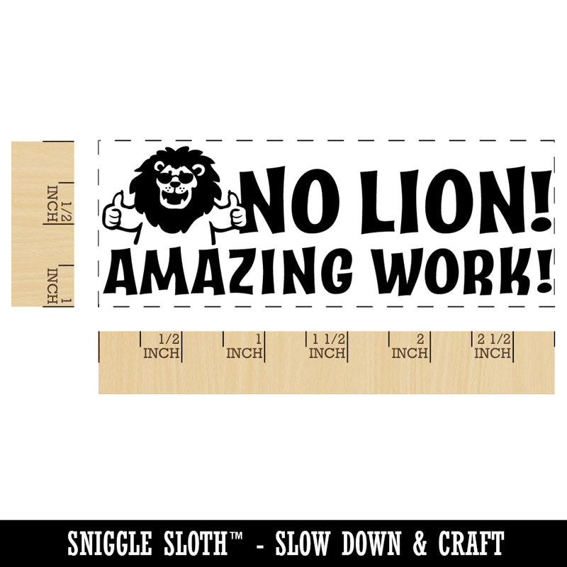 No Lion Lying Amazing Work Teacher Student School Self-Inking Rubber Stamp Ink Stamper