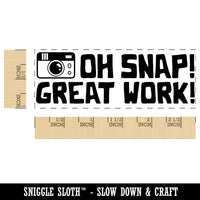 Oh Snap Great Work Camera Teacher Student School Self-Inking Rubber Stamp Ink Stamper