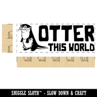 Otter Out of This World Teacher Student School Self-Inking Rubber Stamp Ink Stamper