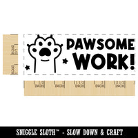 Pawsome Awesome Work Cat Paw Teacher Student School Self-Inking Rubber Stamp Ink Stamper