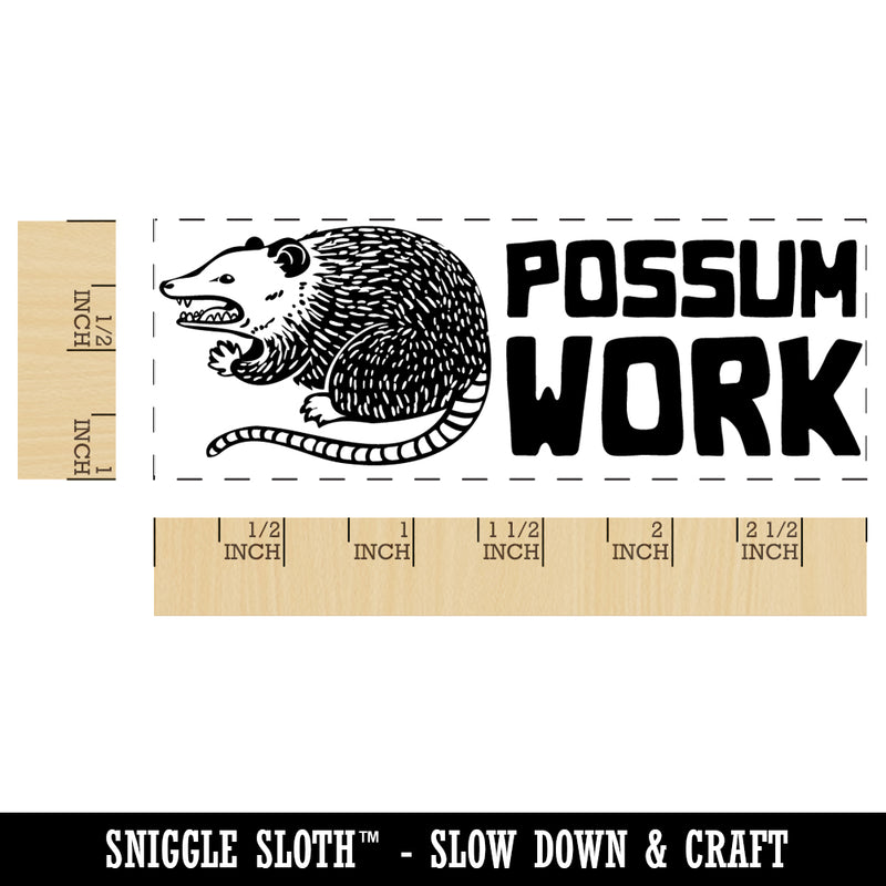 Possum Awesome Work Teacher Student School Self-Inking Rubber Stamp Ink Stamper