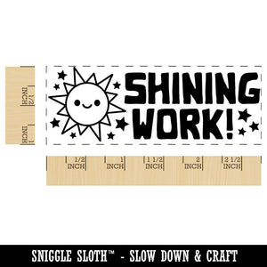 Shining Work Happy Sun Teacher Student School Self-Inking Rubber Stamp Ink Stamper
