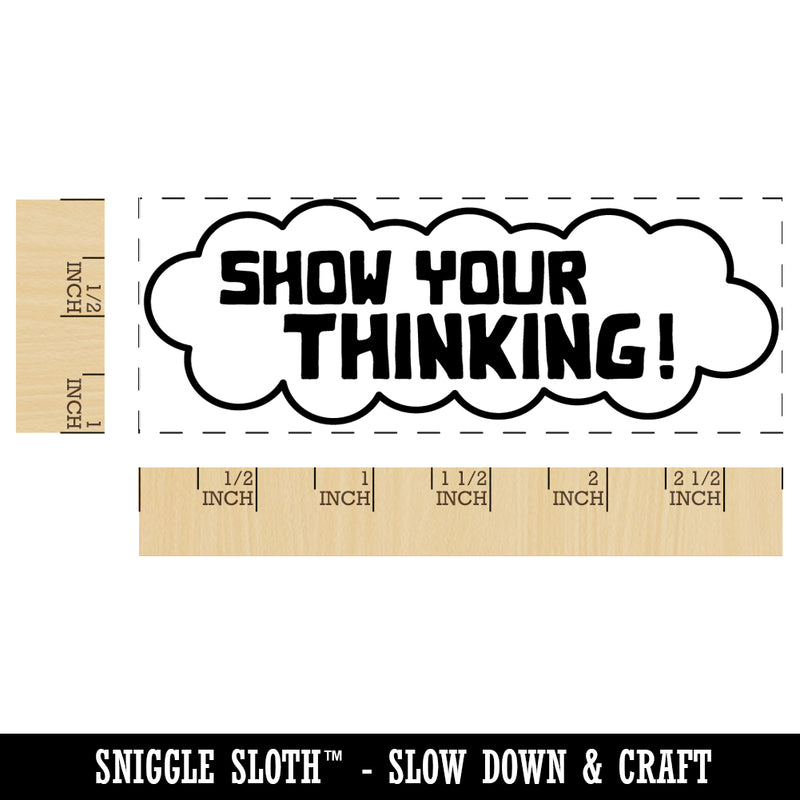 Show Your Thinking Thought Bubble Teacher Student School Self-Inking Rubber Stamp Ink Stamper