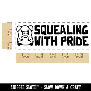 Squealing with Pride Pig Teacher Student School Self-Inking Rubber Stamp Ink Stamper