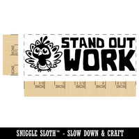 Stand Out Work Peacock Teacher Student School Self-Inking Rubber Stamp Ink Stamper