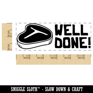 Well Done Steak Teacher Student School Self-Inking Rubber Stamp Ink Stamper