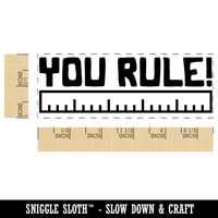 You Rule Ruler Teacher Student School Self-Inking Rubber Stamp Ink Stamper