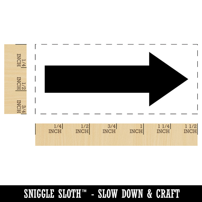 Bold Arrow Pointing Right Left Self-Inking Rubber Stamp Ink Stamper for Business Office