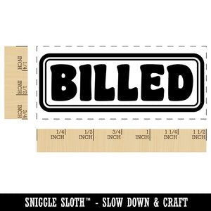 Billed Bold Double Border Invoiced Self-Inking Rubber Stamp Ink Stamper for Business Office