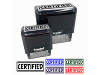 Certified Double Lines Border Letter Self-Inking Rubber Stamp Ink Stamper for Business Office