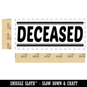 Deceased Border Top Bottom Self-Inking Rubber Stamp Ink Stamper for Business Office