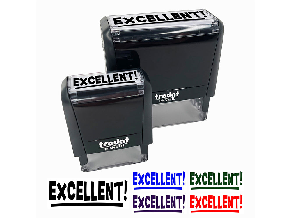 Excellent School Teacher Fun Self-Inking Rubber Stamp Ink Stamper for Business Office