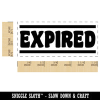 Expired Bold Border Top Bottom Self-Inking Rubber Stamp Ink Stamper for Business Office