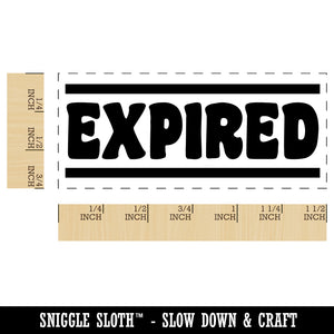 Expired Bold Border Top Bottom Self-Inking Rubber Stamp Ink Stamper for Business Office