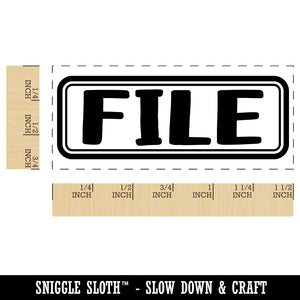 File Double Border Self-Inking Rubber Stamp Ink Stamper for Business Office