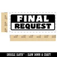 Final Request Bold Payment Self-Inking Rubber Stamp Ink Stamper for Business Office