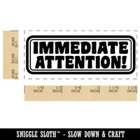Immediate Attention with Border Self-Inking Rubber Stamp Ink Stamper for Business Office