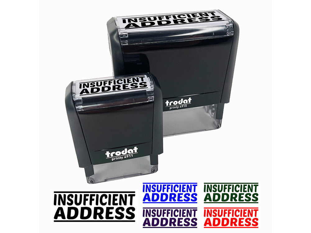 Insufficient Address Letter Mail Self-Inking Rubber Stamp Ink Stamper for Business Office