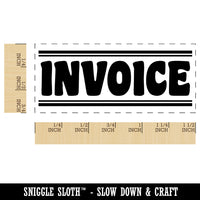Invoice Border Top Bottom Self-Inking Rubber Stamp Ink Stamper for Business Office