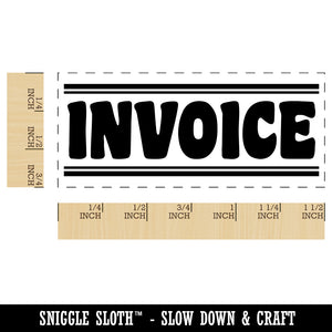 Invoice Border Top Bottom Self-Inking Rubber Stamp Ink Stamper for Business Office