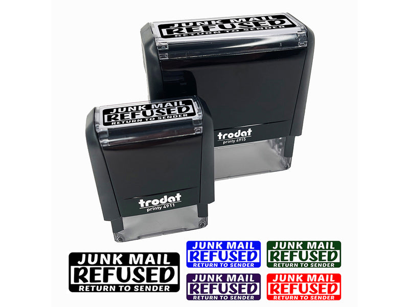 Junk Mail Refused Return to Sender Self-Inking Rubber Stamp Ink Stamper for Business Office