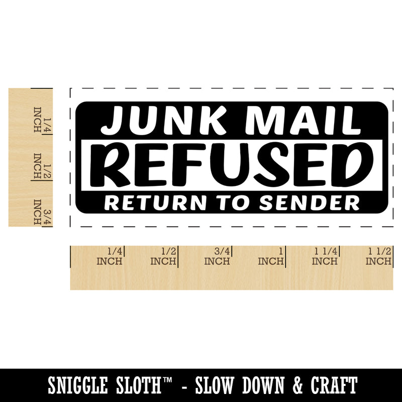 Junk Mail Refused Return to Sender Self-Inking Rubber Stamp Ink Stamper for Business Office