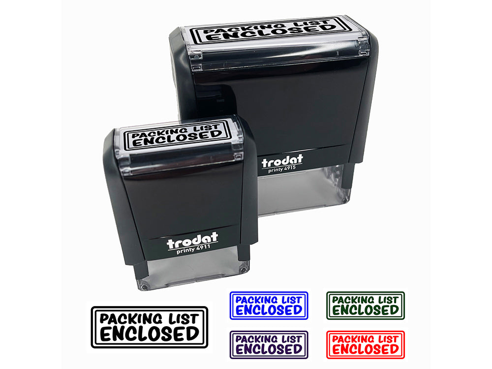 Packing List Enclosed Double Border Self-Inking Rubber Stamp Ink Stamper for Business Office