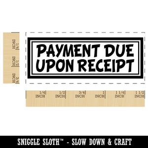 Payment Due Upon Receipt Double Border Self-Inking Rubber Stamp Ink Stamper for Business Office