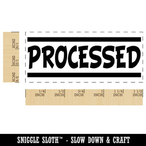Processed Border Top Bottom Self-Inking Rubber Stamp Ink Stamper for Business Office