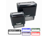 Property Of Fill-in Self-Inking Rubber Stamp Ink Stamper for Business Office