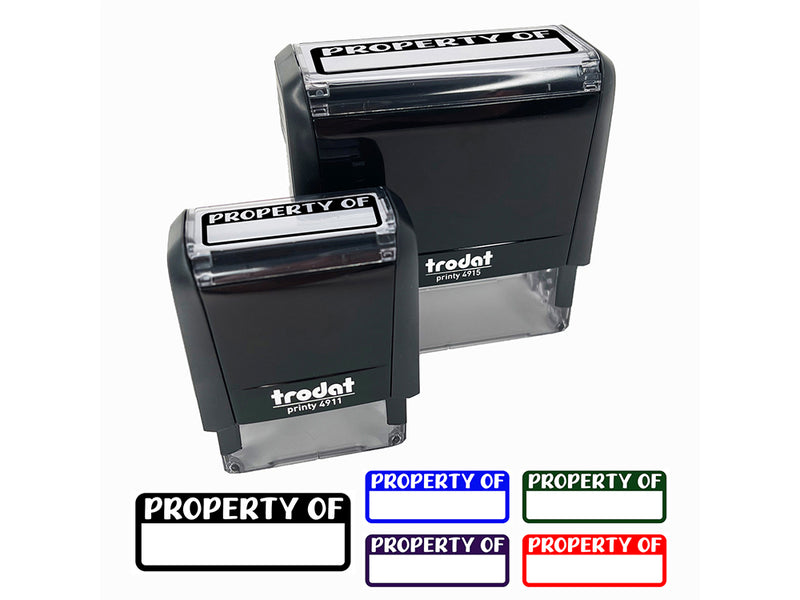 Property Of Fill-in Self-Inking Rubber Stamp Ink Stamper for Business Office