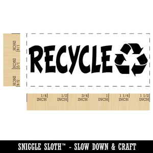Recycle with Symbol Conservation Self-Inking Rubber Stamp Ink Stamper for Business Office