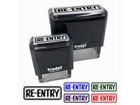 Re-Entry Event Club Bar Self-Inking Rubber Stamp Ink Stamper for Business Office
