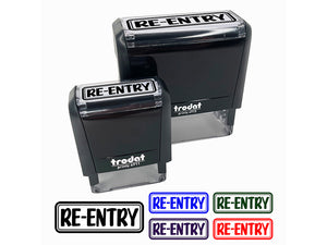 Re-Entry Event Club Bar Self-Inking Rubber Stamp Ink Stamper for Business Office