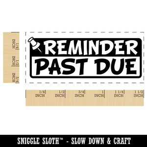 Reminder Past Due Push Pin Payment Self-Inking Rubber Stamp Ink Stamper for Business Office