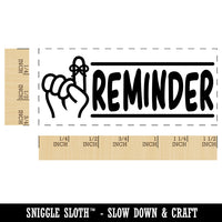 Reminder with String Finger Self-Inking Rubber Stamp Ink Stamper for Business Office