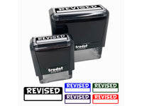 Revised with Blank Self-Inking Rubber Stamp Ink Stamper for Business Office
