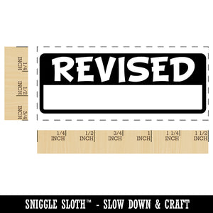 Revised with Blank Self-Inking Rubber Stamp Ink Stamper for Business Office