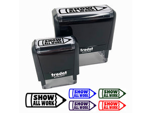 Show All Work Pencil School Teacher Self-Inking Rubber Stamp Ink Stamper for Business Office