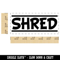 Shred Border Top Bottom Self-Inking Rubber Stamp Ink Stamper for Business Office