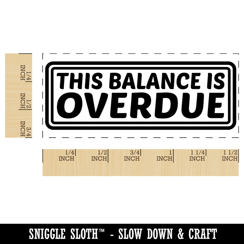 This Balance is Overdue Billing Payment Self-Inking Rubber Stamp Ink Stamper for Business Office