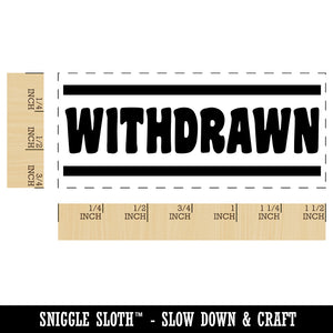 Withdrawn Bank Check Self-Inking Rubber Stamp Ink Stamper for Business Office