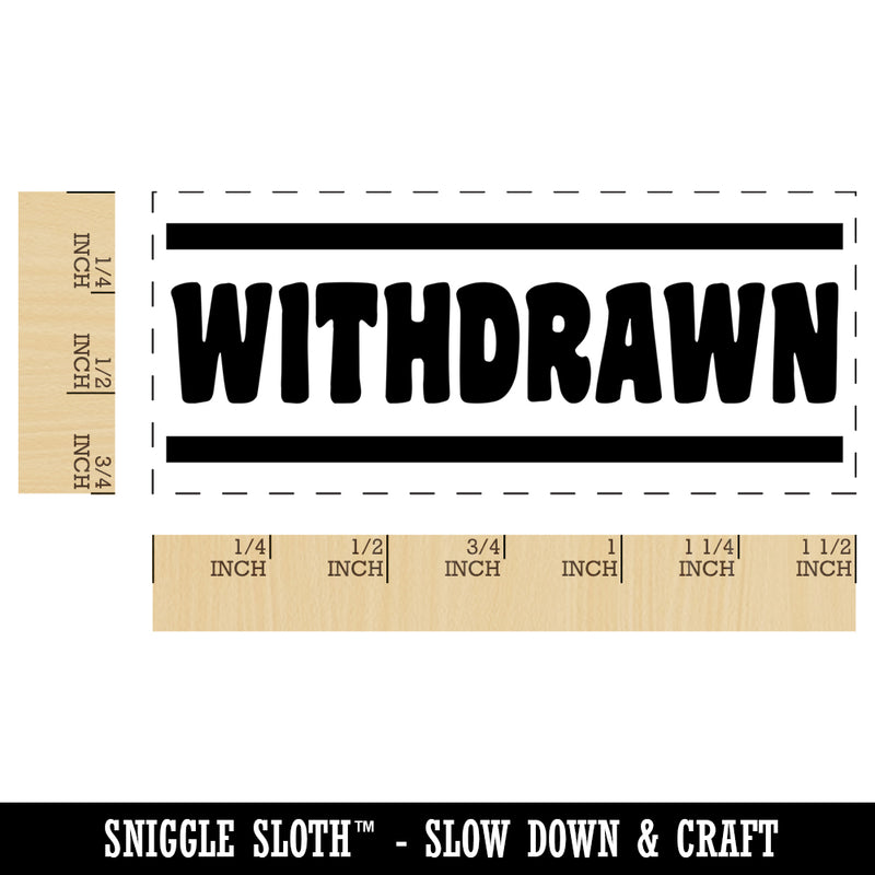 Withdrawn Bank Check Self-Inking Rubber Stamp Ink Stamper for Business Office